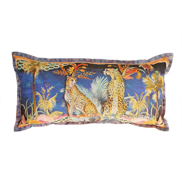 Fiesta Cheetah Cushion Cover, Large, Cotton-linen blend