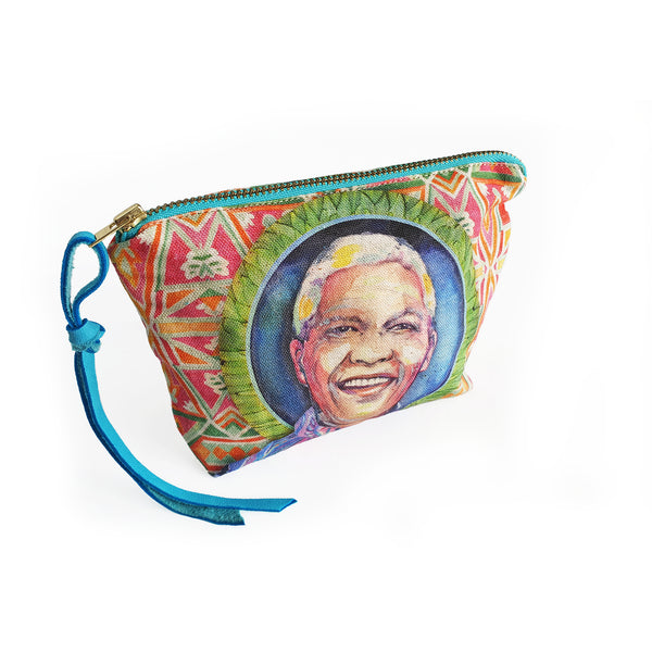 Zip pouch with Madiba artwork