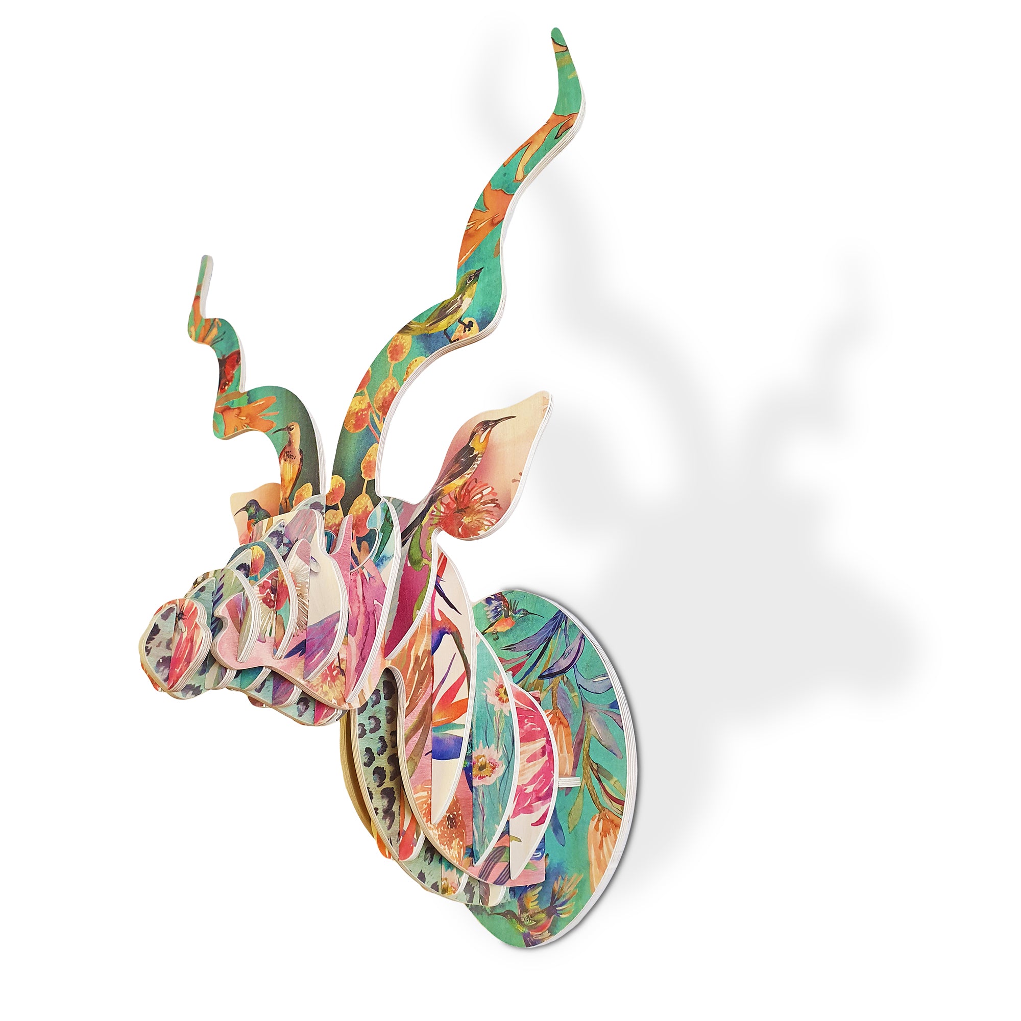 Kudu head with Paradise Print