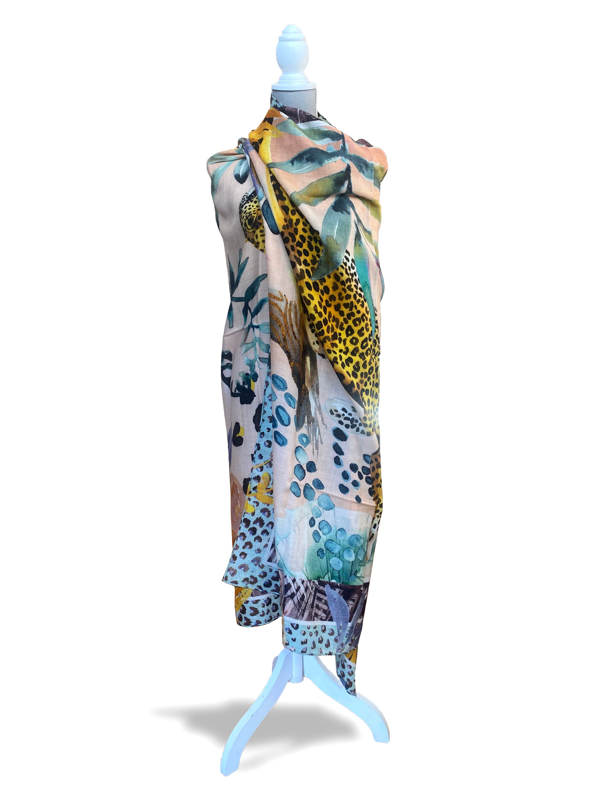 Cape Leopard Fine Wool Scarf