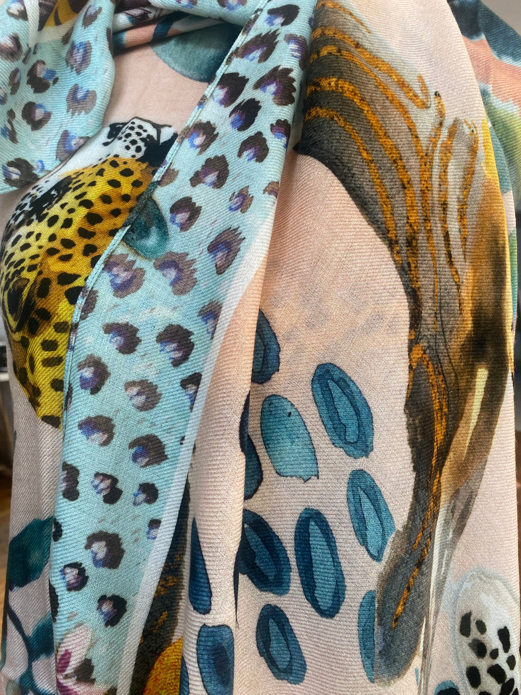 Cape Leopard Fine Wool Scarf