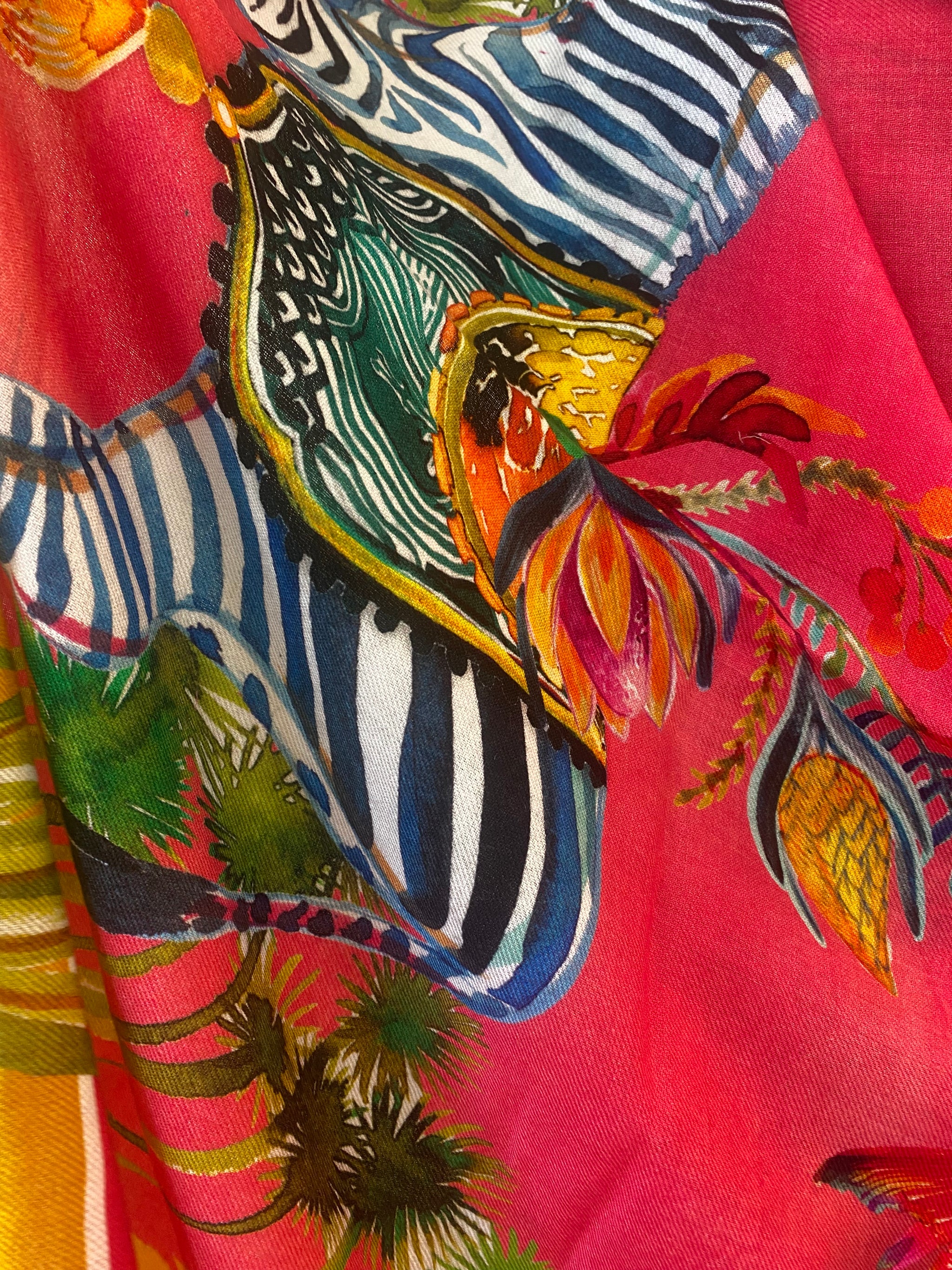 Fiesta Red Fine Wool Scarf