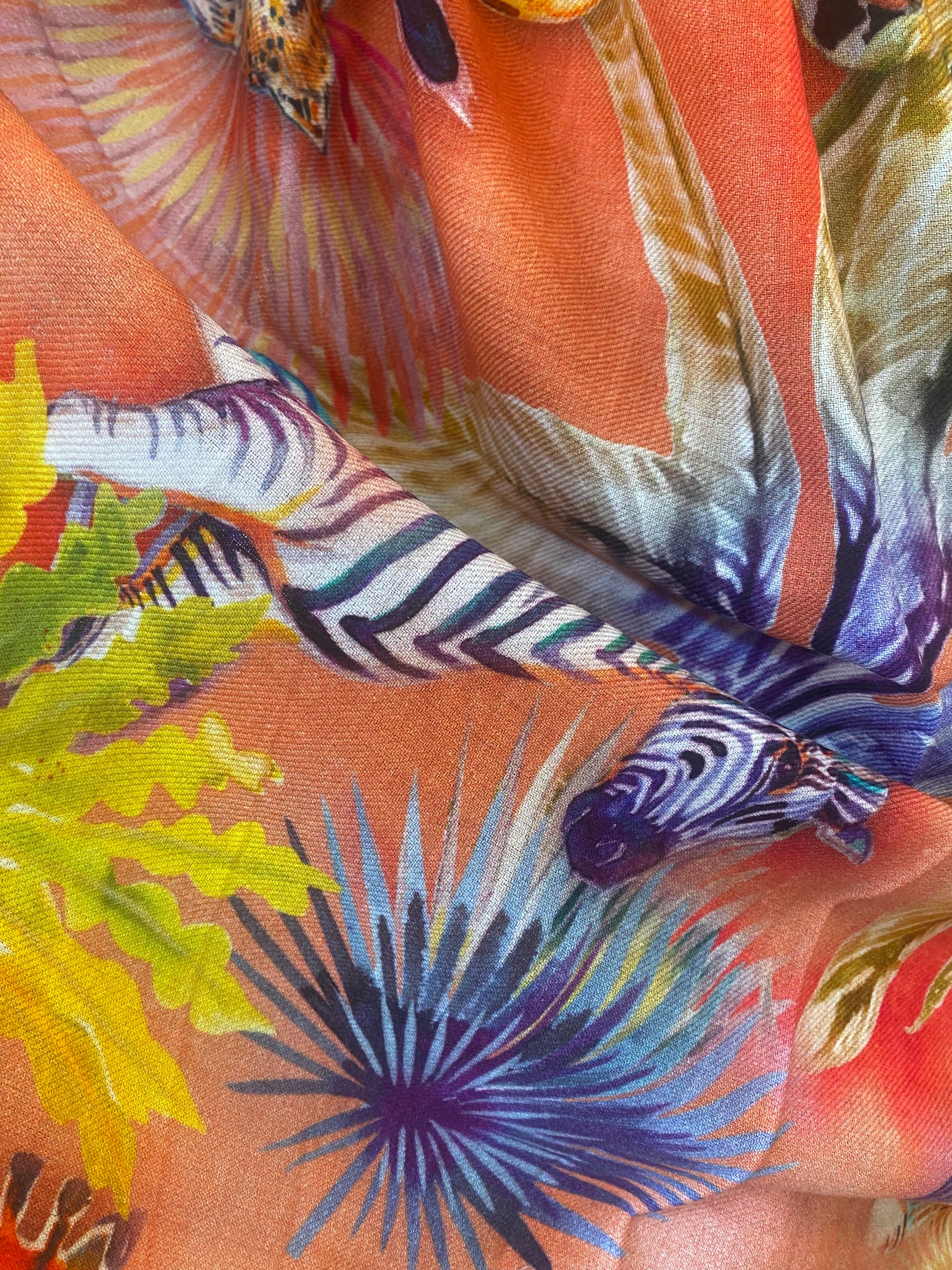 Sunset wildlife Wool Scarf