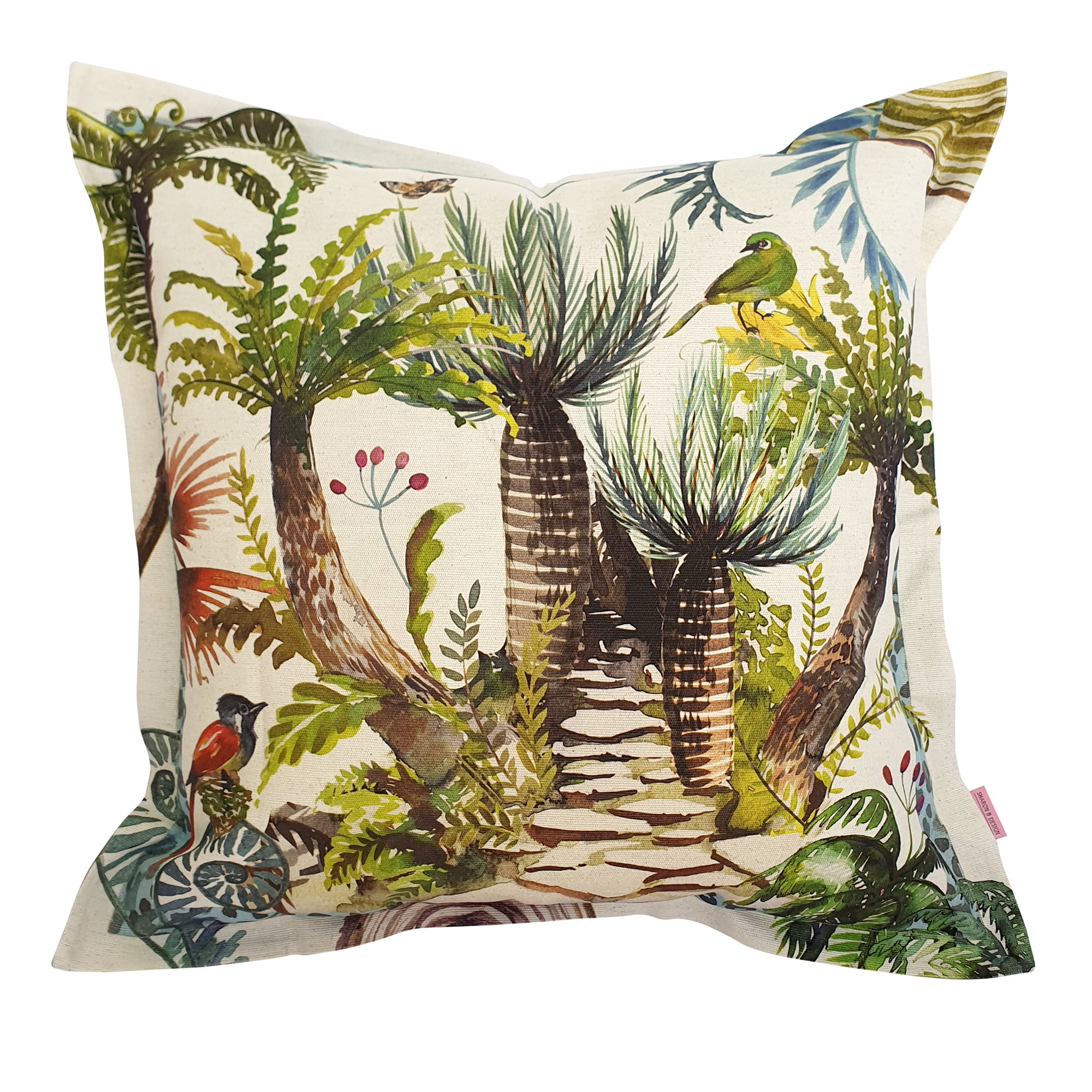 Cycad Cushion Cover, Standard, Cotton-Linen Blend