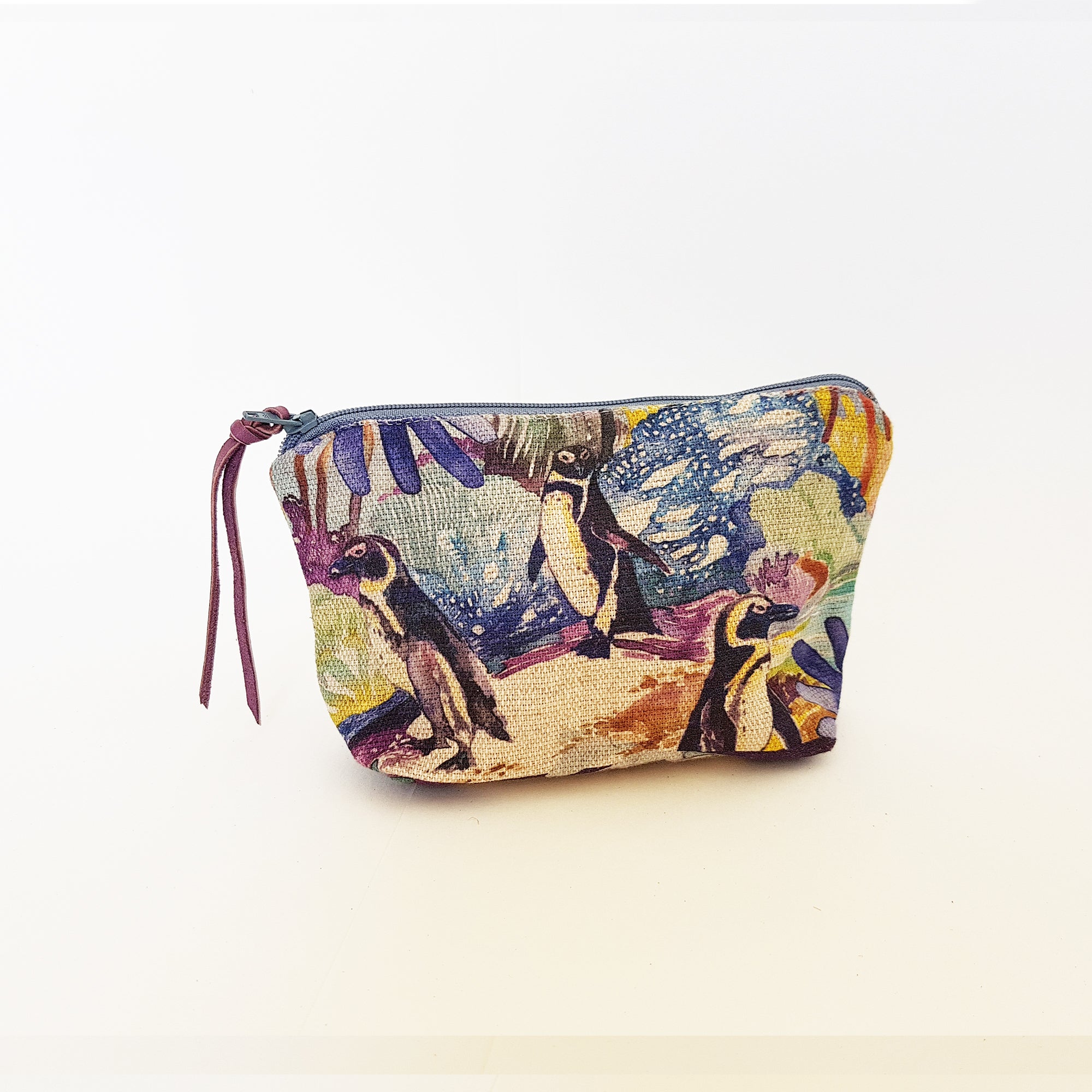 Zip pouch with Standing Penguin artwork
