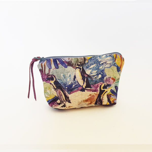 Zip pouch with Standing Penguin artwork