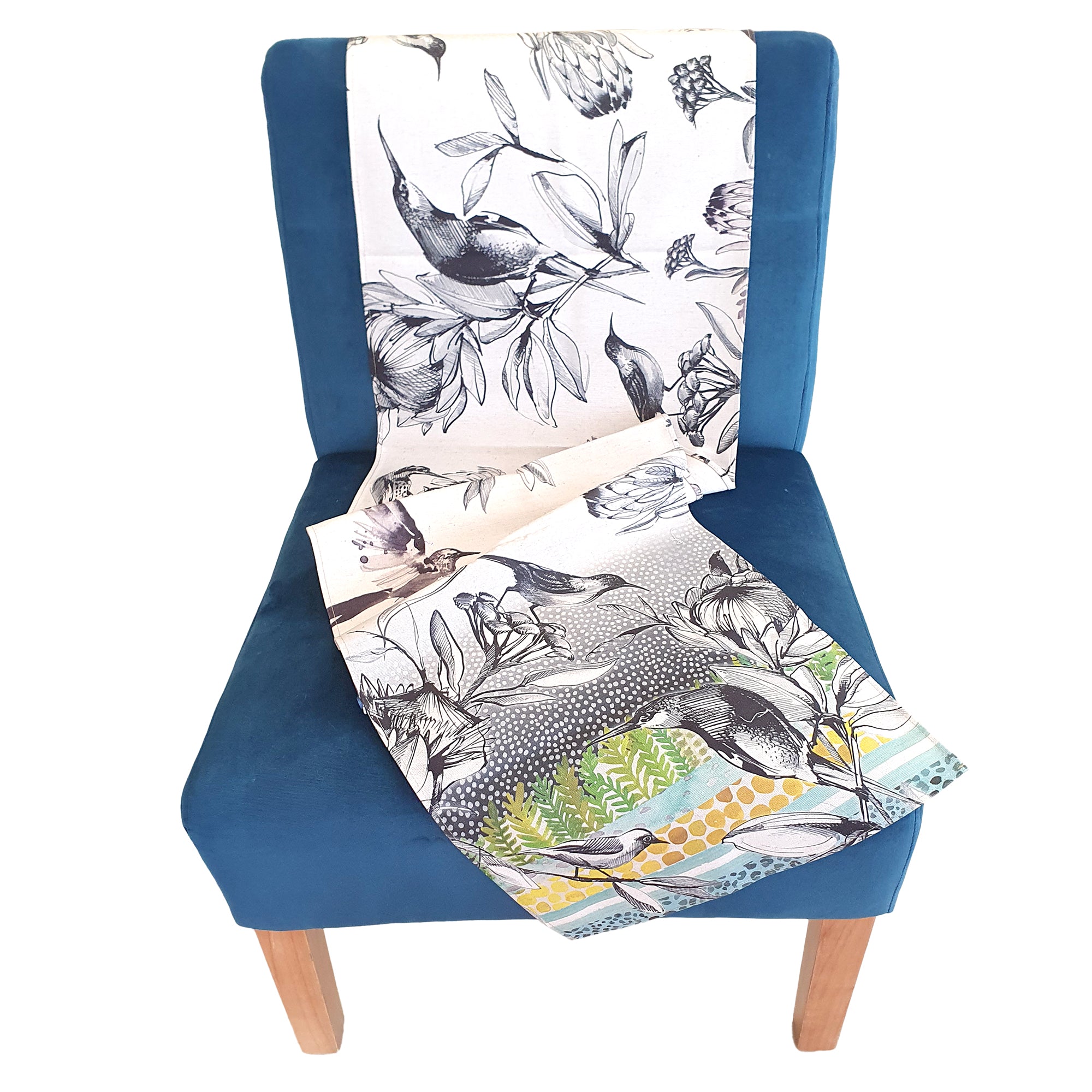 Greyscale Fynbos Table Runner