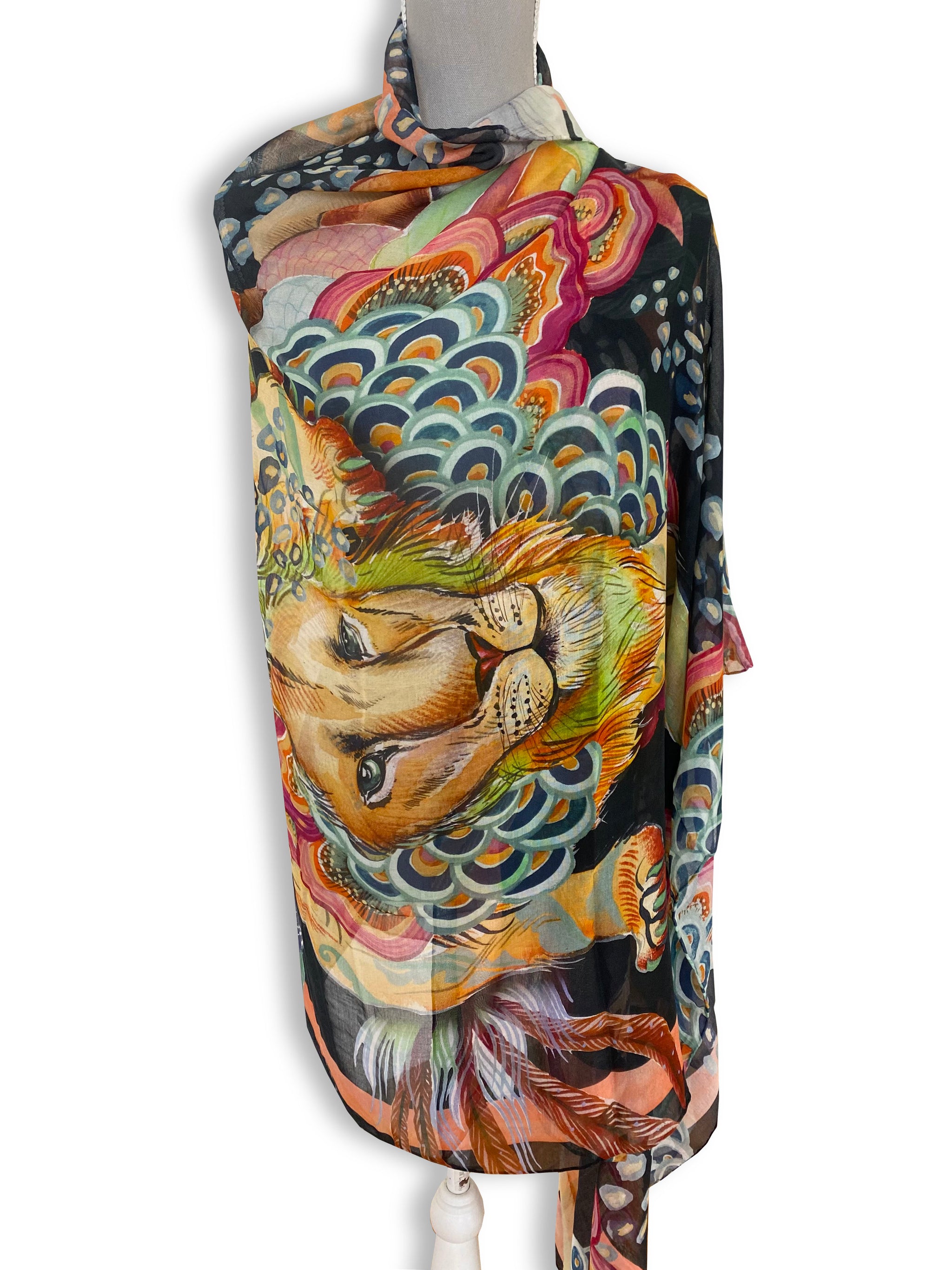 Royal Lion Silk-modal Scarf