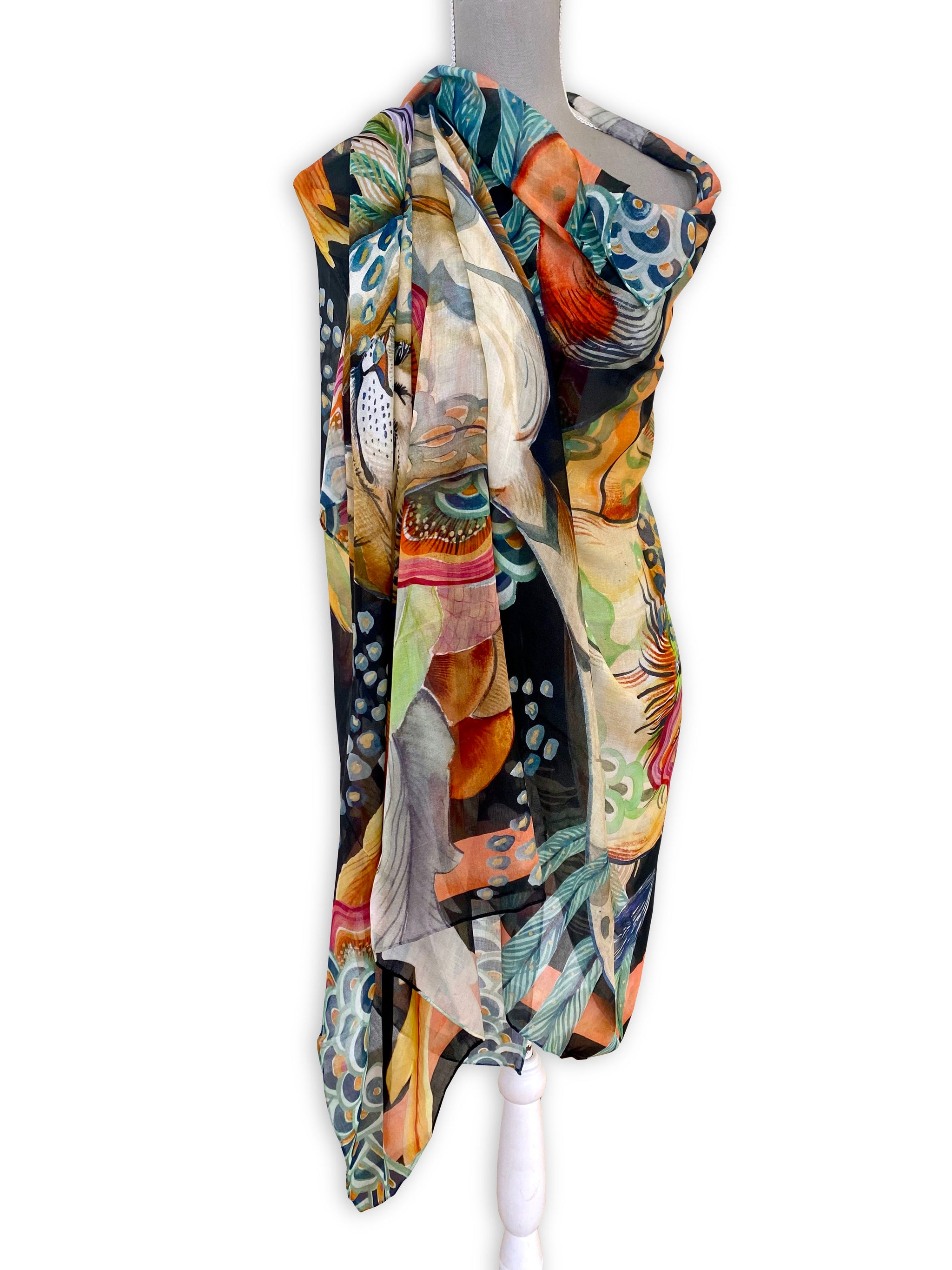 Royal Lion Silk-modal Scarf