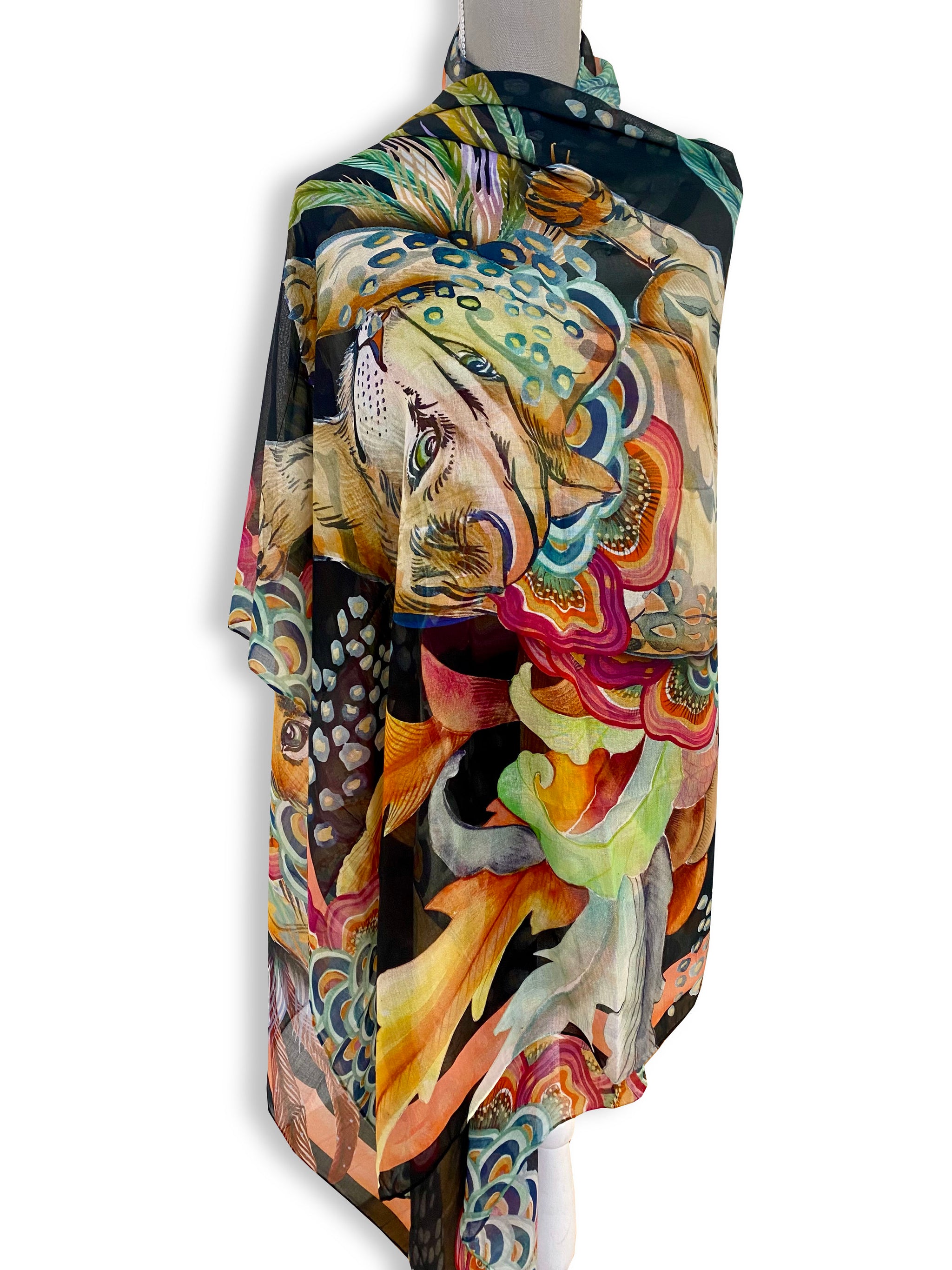 Royal Lion Silk-modal Scarf