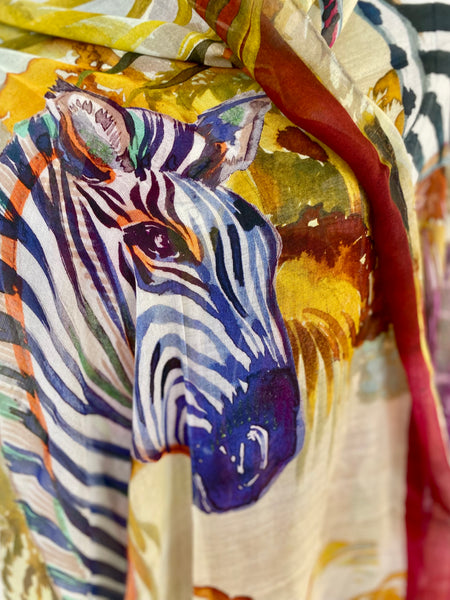 Zebra Silk-modal Scarf