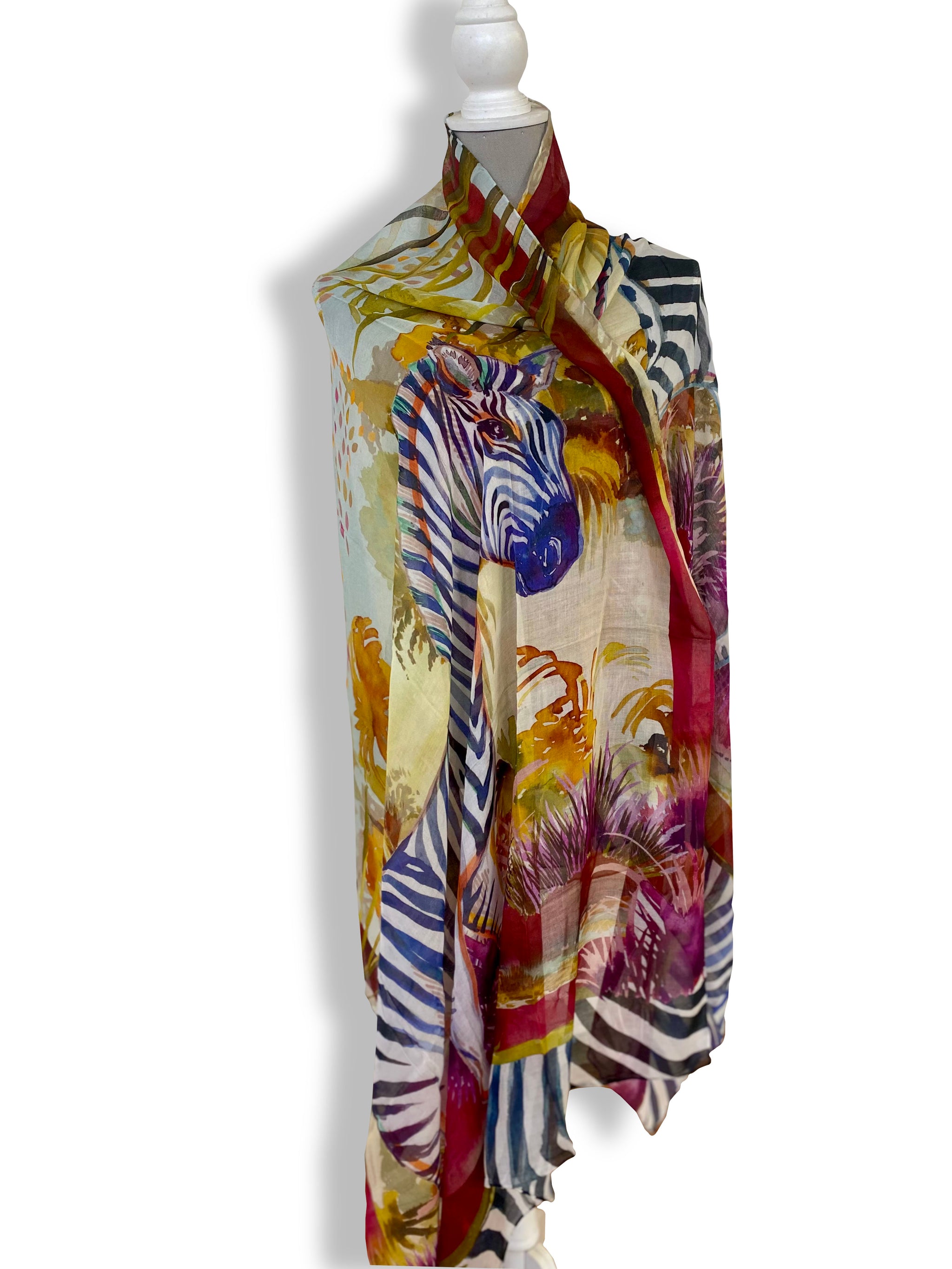 Zebra Silk-modal Scarf