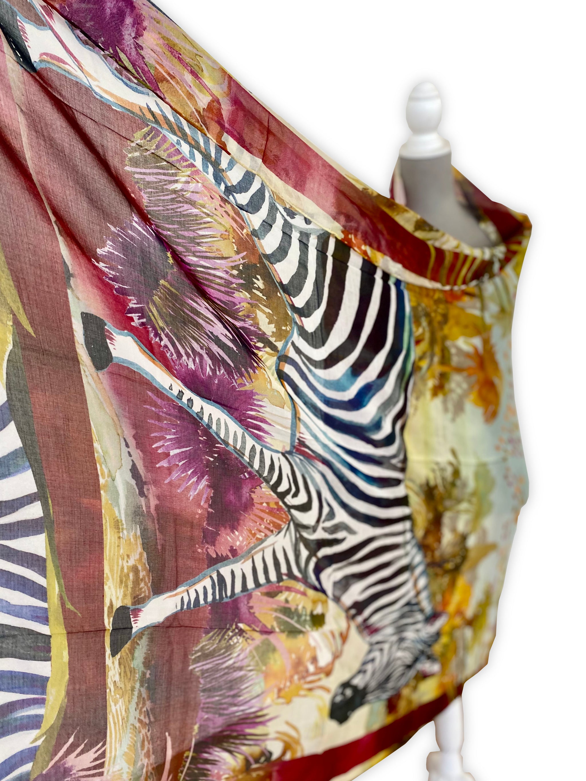 Zebra Silk-modal Scarf
