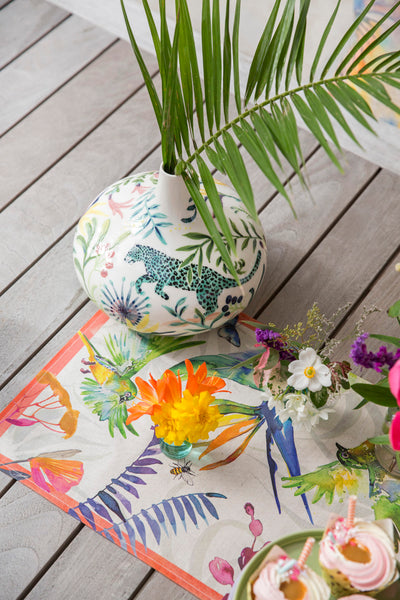 Strelizia Table Runner, Cotton-Linen Blend