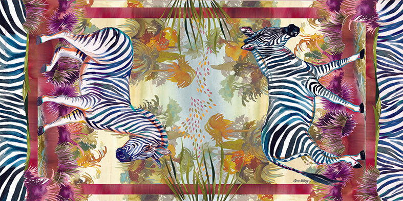 Zebra Silk-modal Scarf