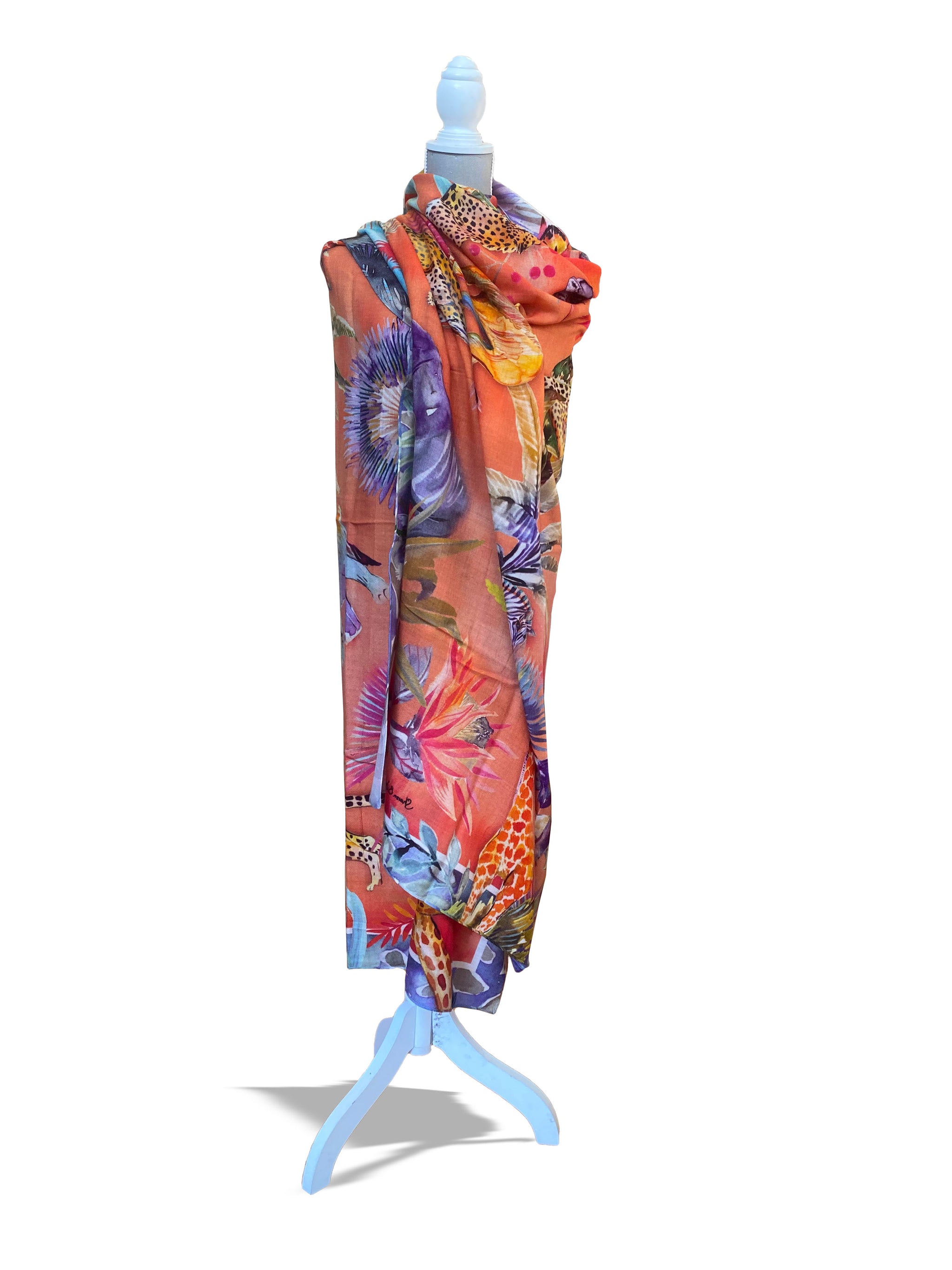 Sunset wildlife Wool Scarf