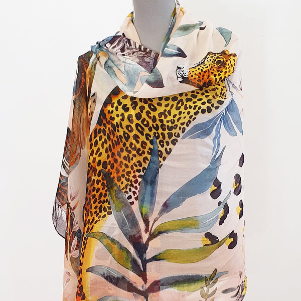 Cape Leopard Silk-modal Scarf