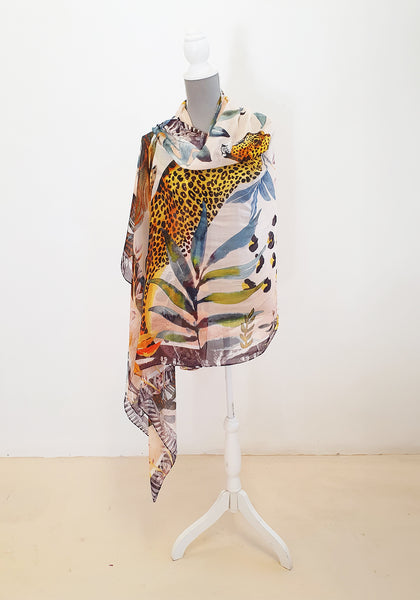 Cape Leopard Silk-modal Scarf