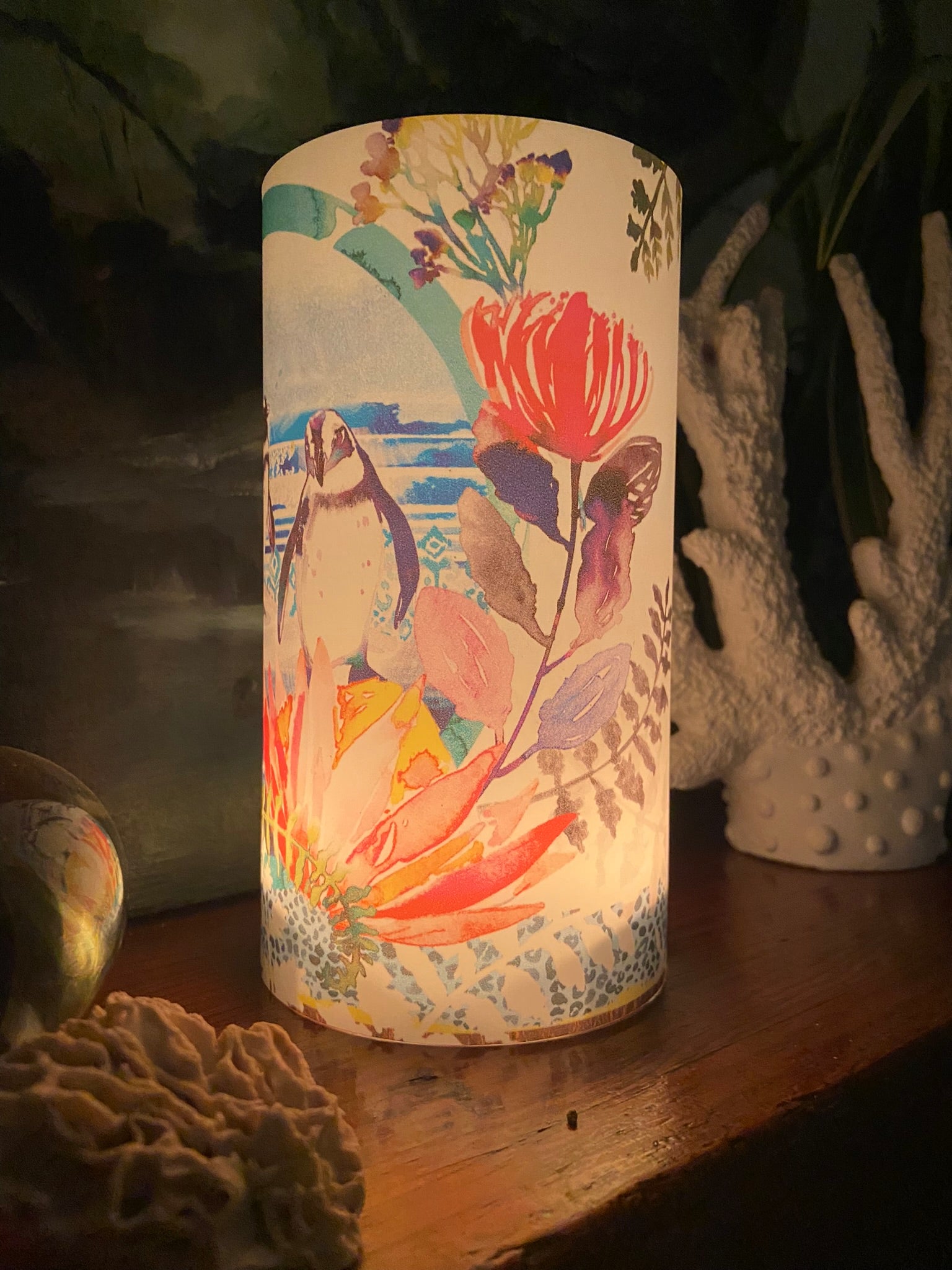 Beach Penguin Candle Shade