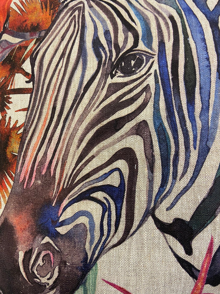 Zebra Cushion Cover (Belgium linen)
