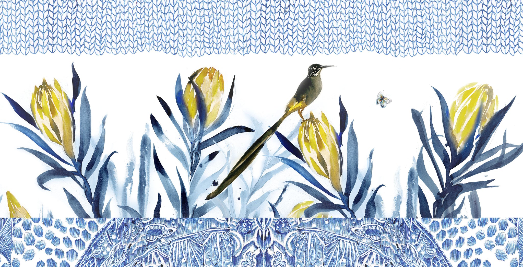 Yellow Protea Candle Shade