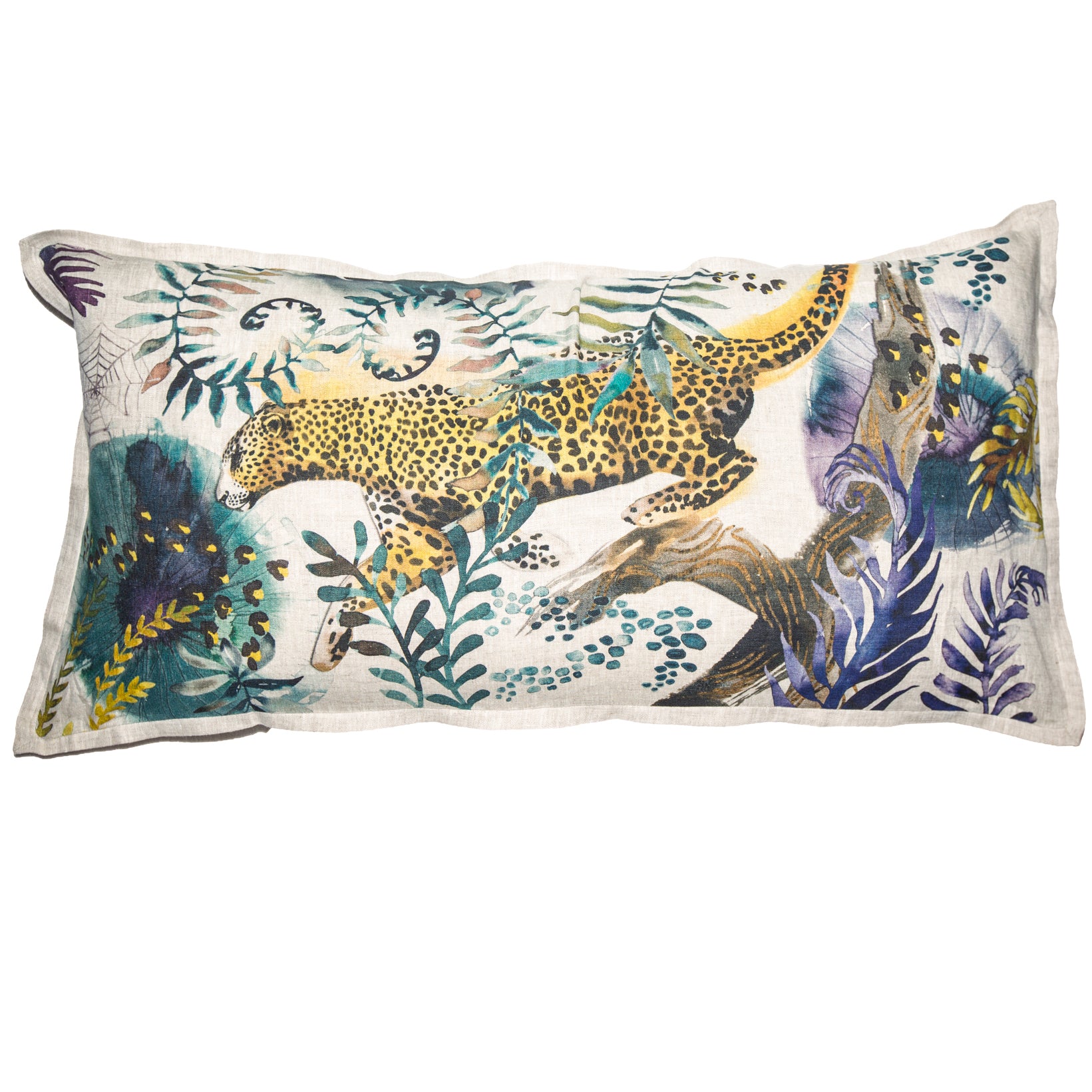 Cape Leopard Cushion Cover, Large, Belgian Linen