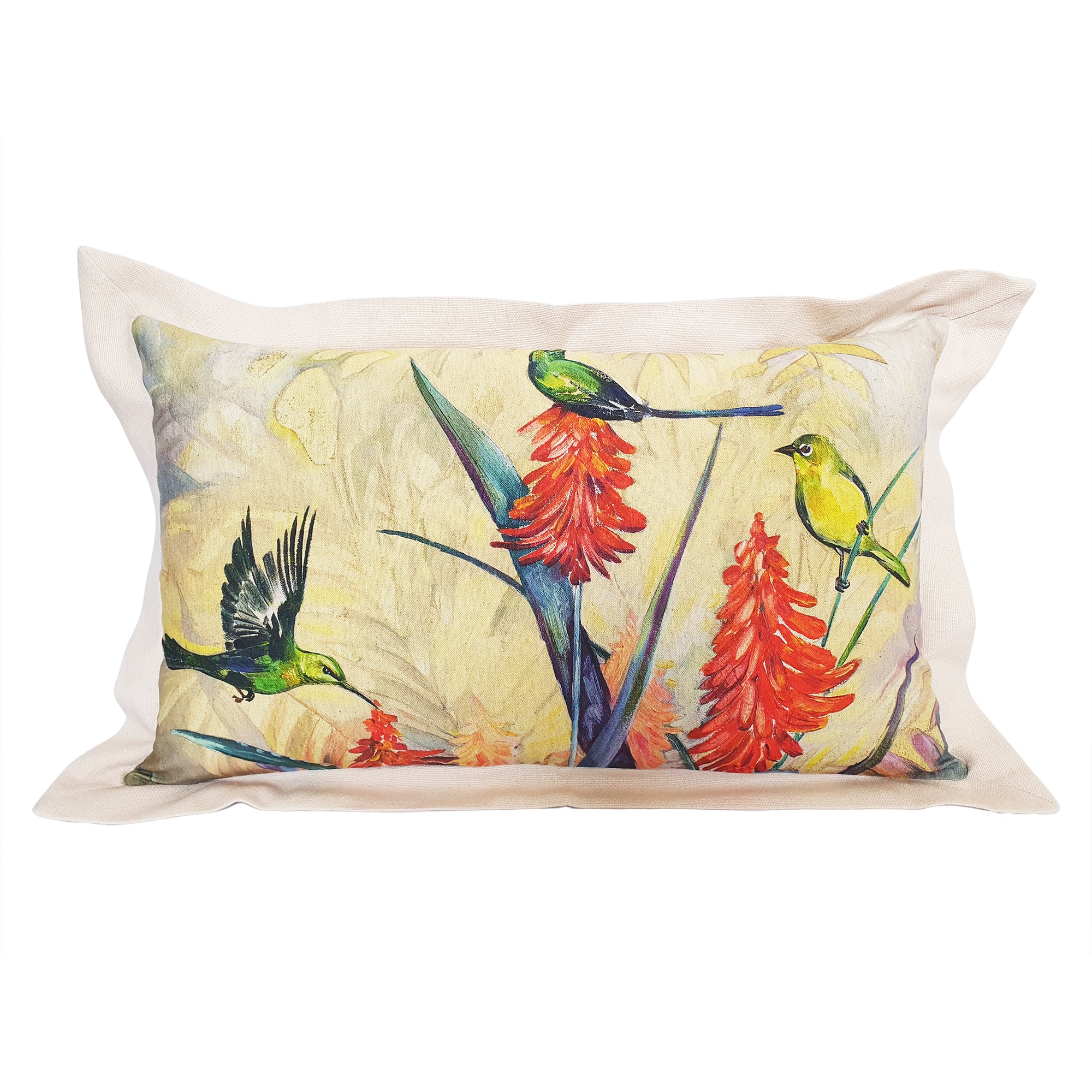 Aloe Cushion Cover, 30cm x 60cm, Cotton-linen blend