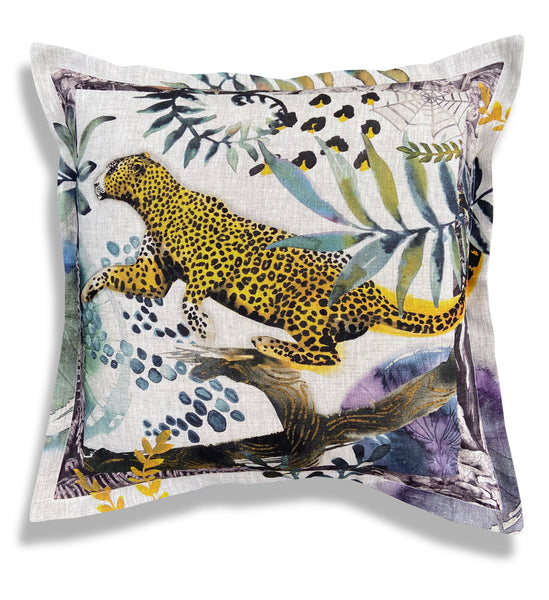 Cape Leopard Cushion Cover,Standard, Belgian Linen